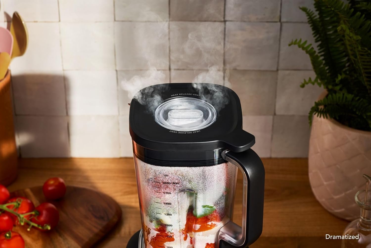 KitchenAid 5KSB2073EBM Pure Power Blender Standmixer, 1,5 PS Motor, Asymmetrische Klingen, Eis-Crushen, für Suppen & Smoothies, 10 Stufen, 2L BPA-freier Behälter, Matt-Schwarz
