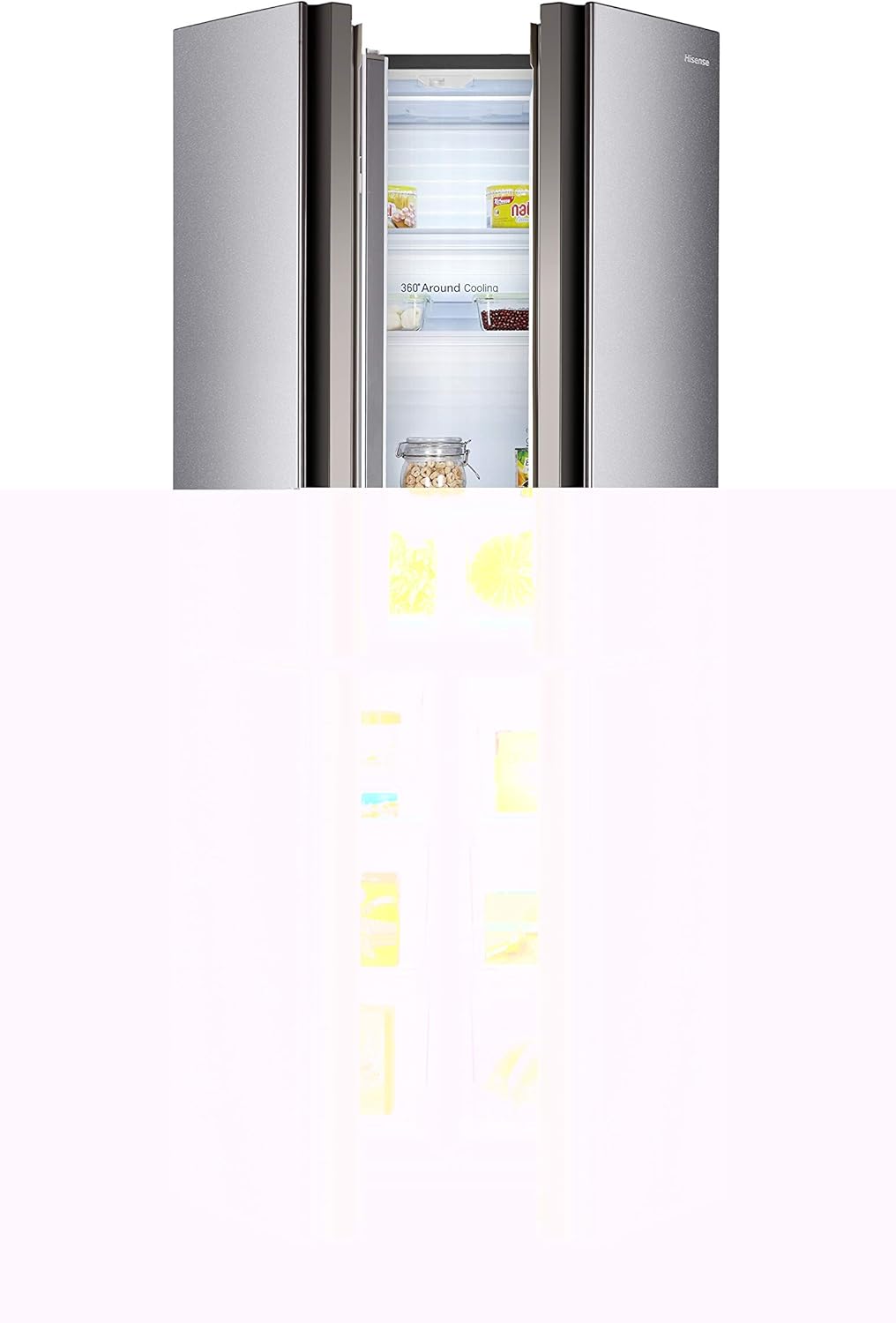 Hisense RQ563N4SF2 frigo américain Autoportante 454 L F Noir