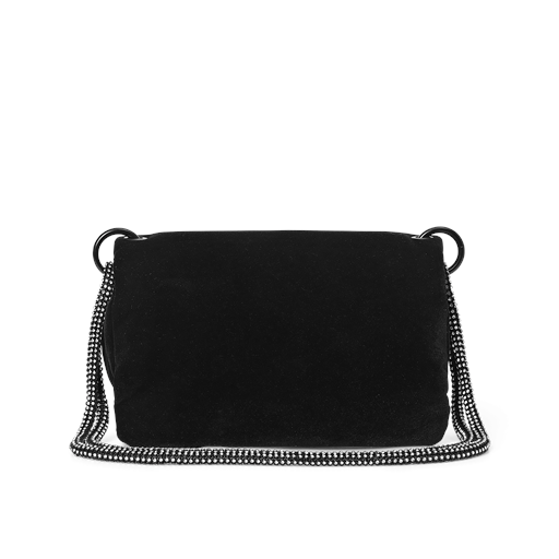 DAY ET Glitter Velour Skuldertaske, Black