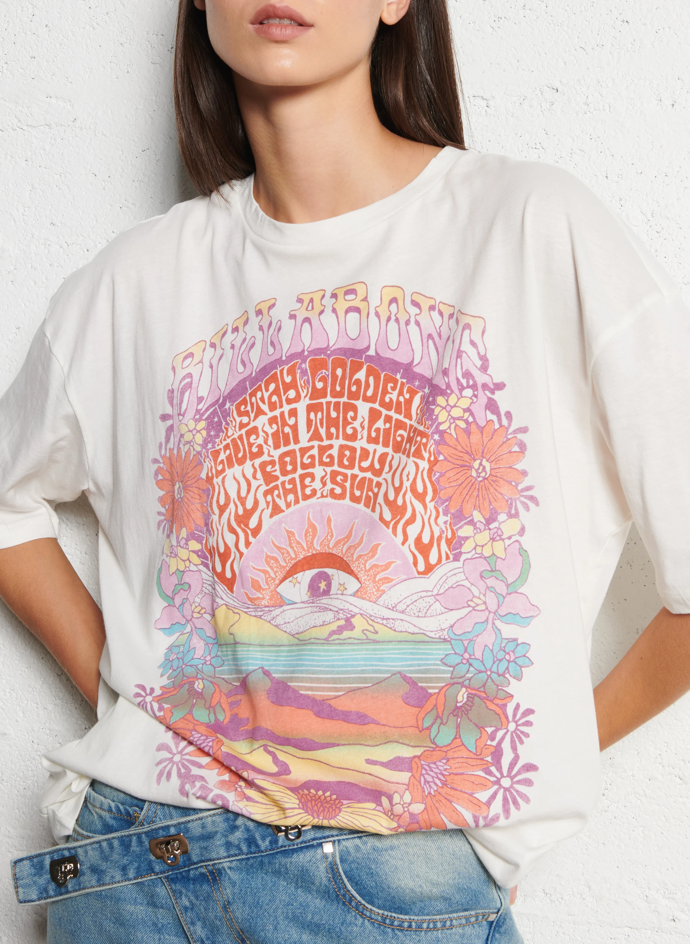 GOLDEN CHILD - Tee-shirt col rond en coton | Blanc