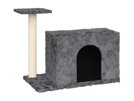 Arbre à chat avec griffoir en sisal Gris foncé 51 cm