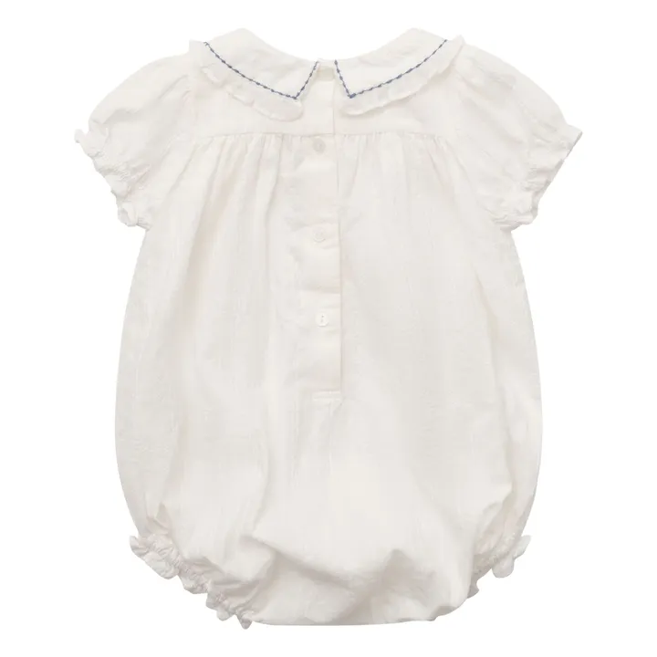 Louisiella Barboteuse Uriel Brodée | Blanc