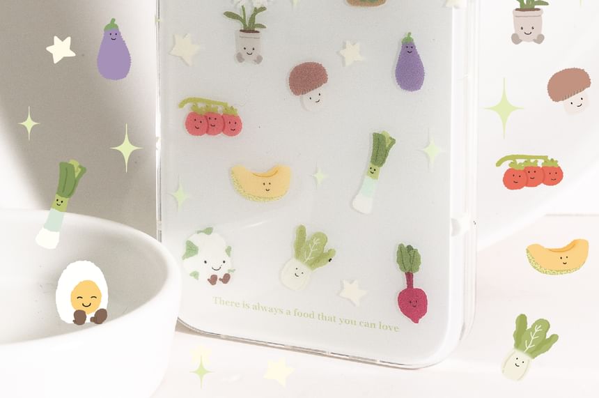 Voor het geval dat - Voedsel Smiley Face Telefoonhoesje / Fruit Print Telefoonstandaard - Iphone 15 Pro Max / Iphone 15 Pro / Iphone 15 / iphone 14 Pro Max / Iphone 14 Pro / Iphone 14 / iphone 13 Pro Max / Iphone 13 Pro / Iphone 13 / iphone 12 Pro Ma