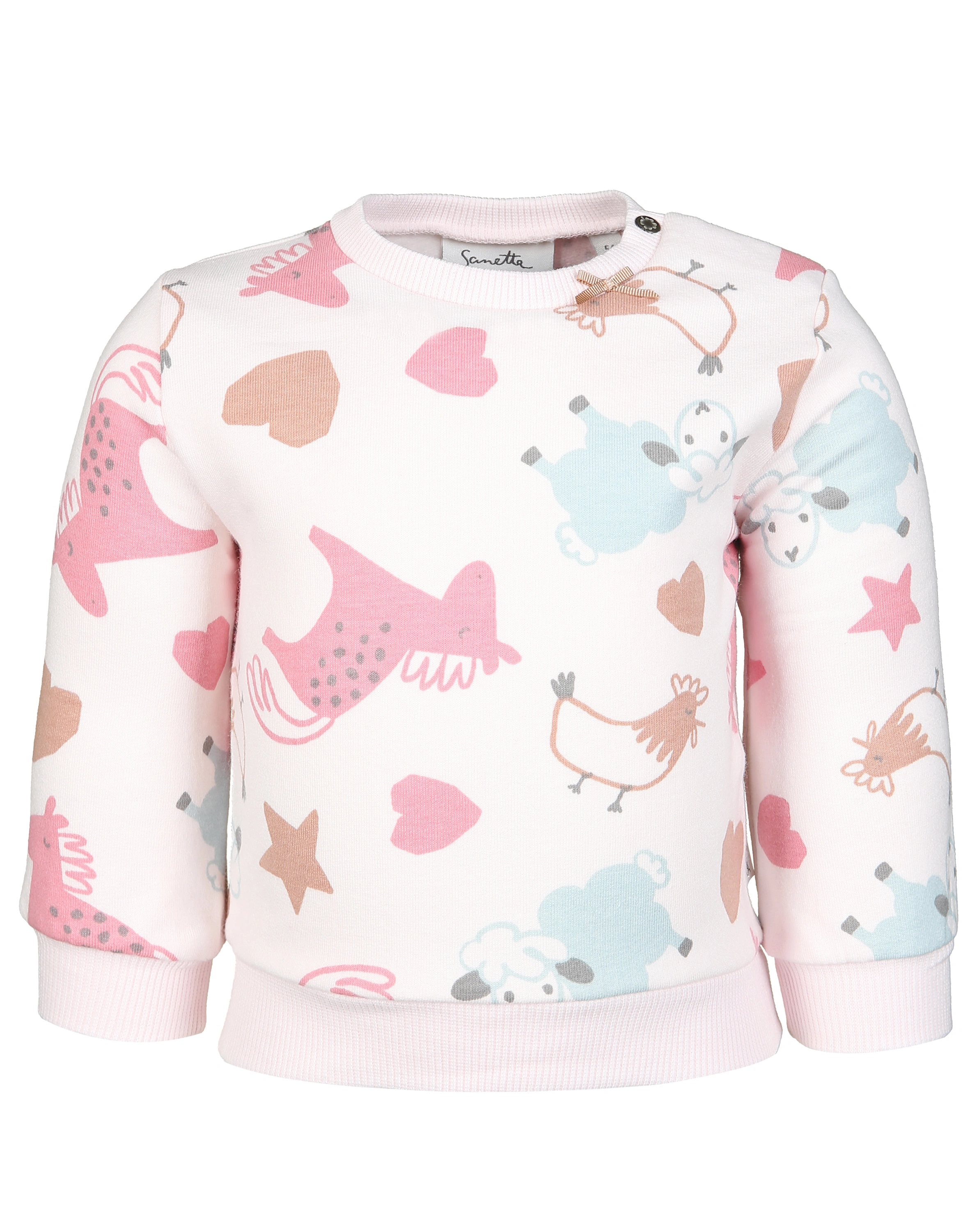Sweatshirt FARM ANIMALS in rose