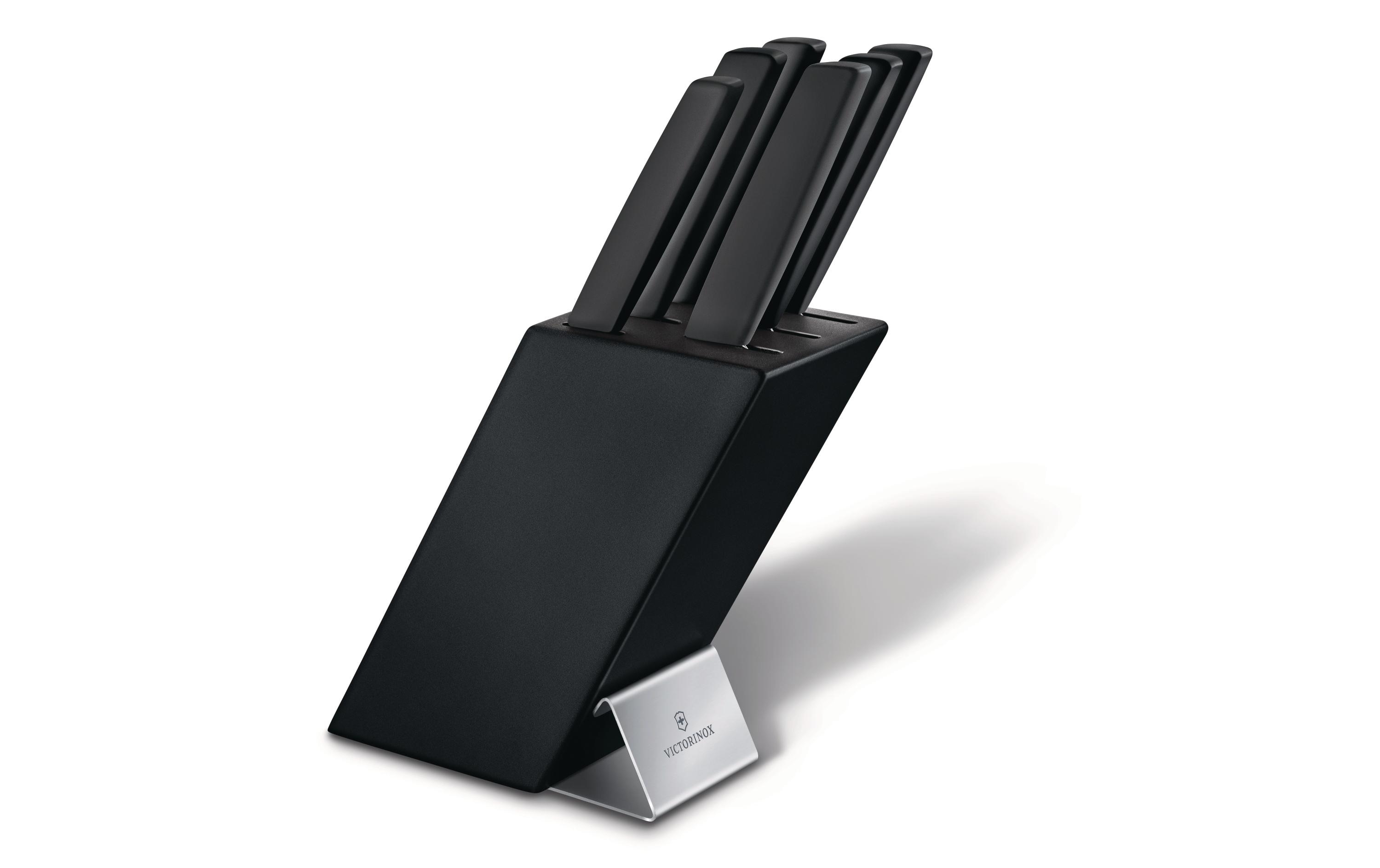 Messerblock Swiss Modern Schwarz<br>Messerblock mit Messern