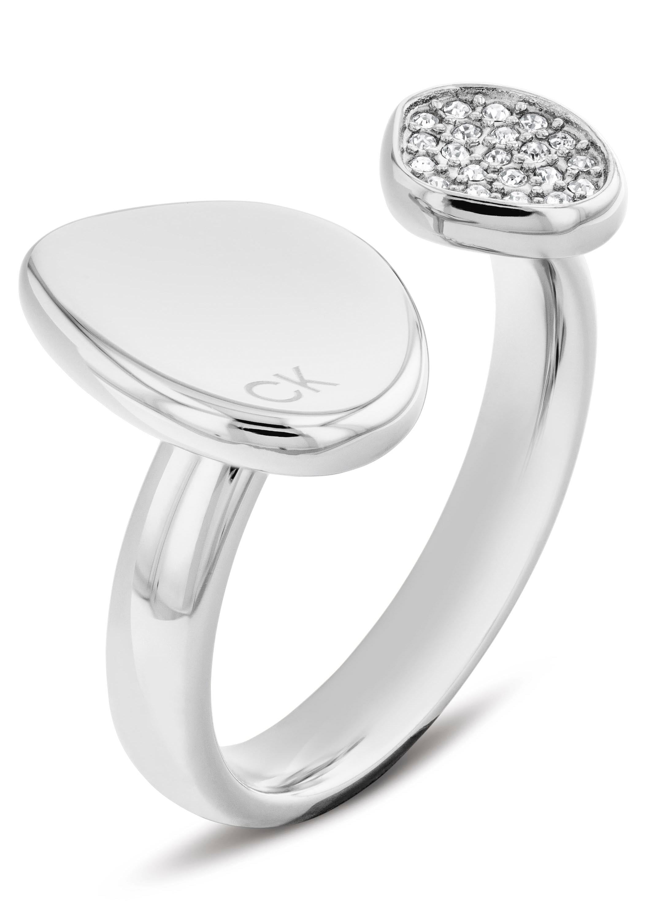 Calvin Klein Fingerring »Schmuck Edelstahl Fingerring Damenring« mit Glasstein