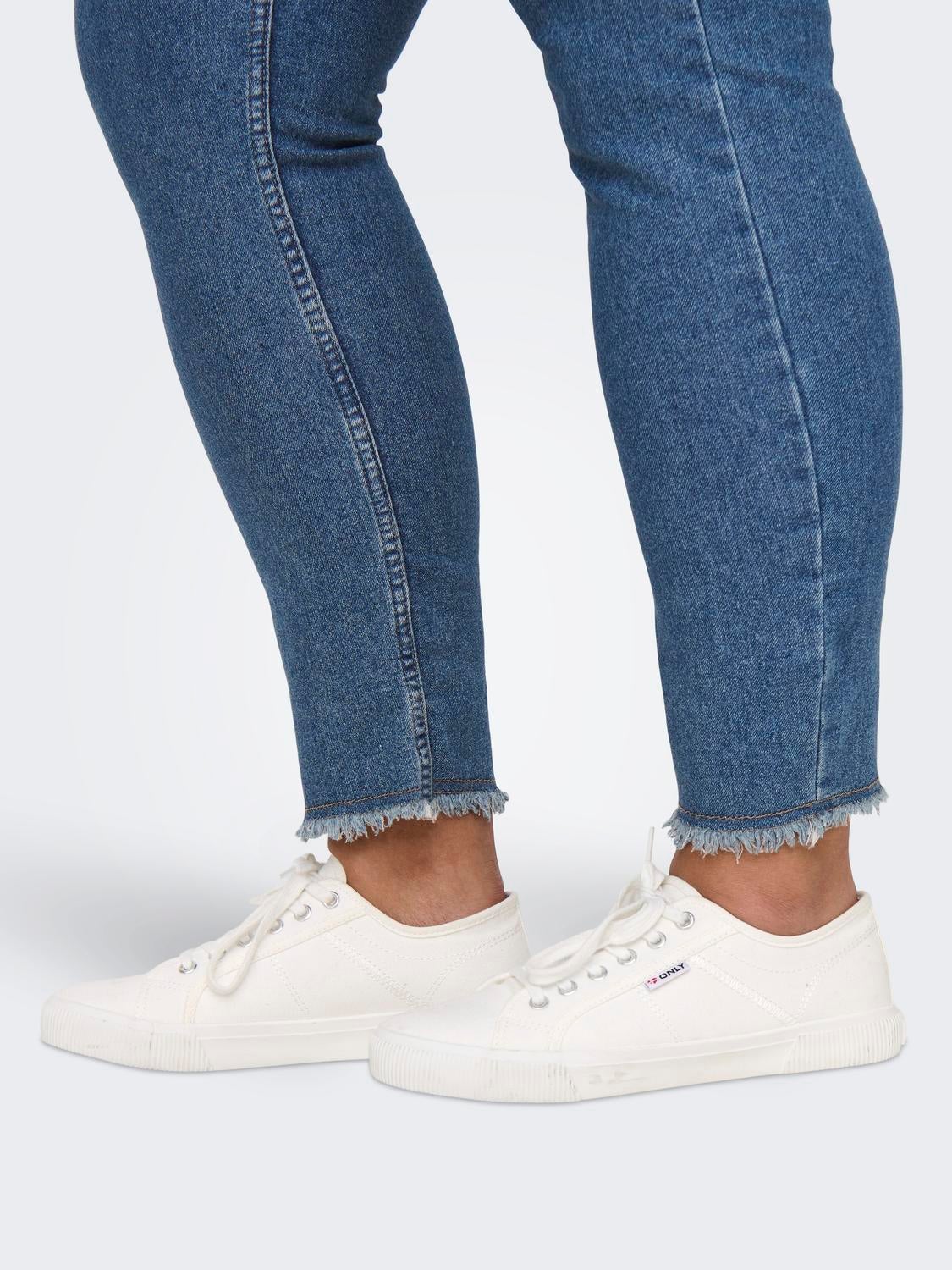 CARHUSH Mittlere Taille Skinny Fit Jeans Medium Blue Denim