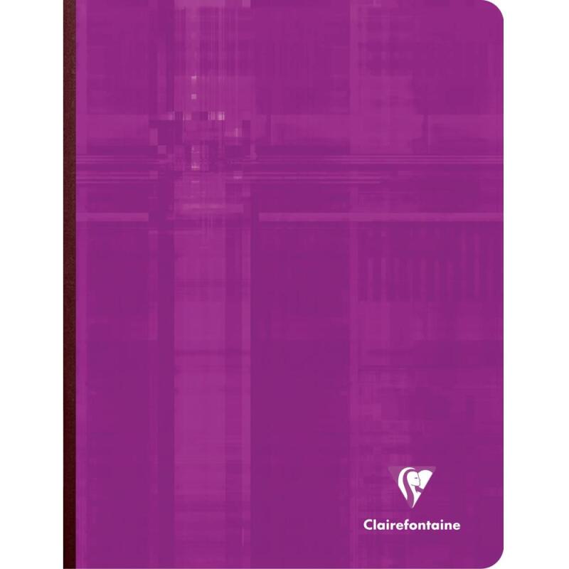 Cahier brochure dos toilé 17 x 22 cm 144 feuilles petits carreaux couleur aléatoire