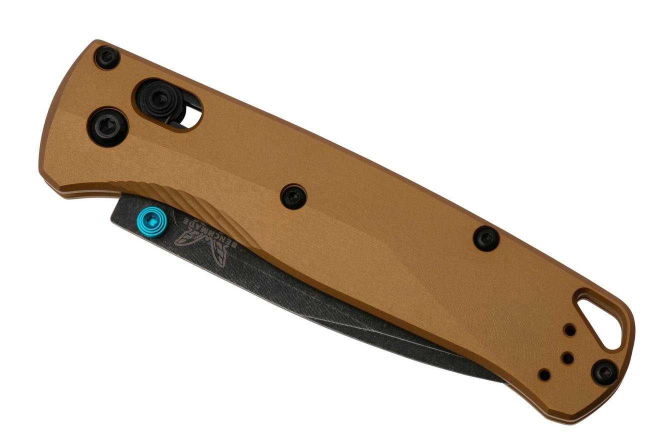 Benchmade Bugout 535BK-07 Blackwashed M390,  Burnt Brass Aluminium, zakmes