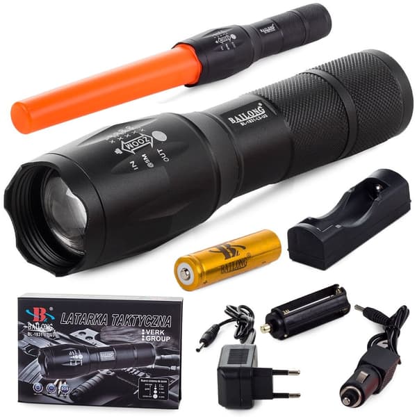Ficklampa / Taktisk LED-lampa - Zoom funktion