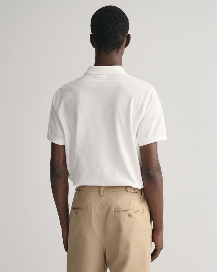 Gant REG SHIELD SS PIQUE POLO White