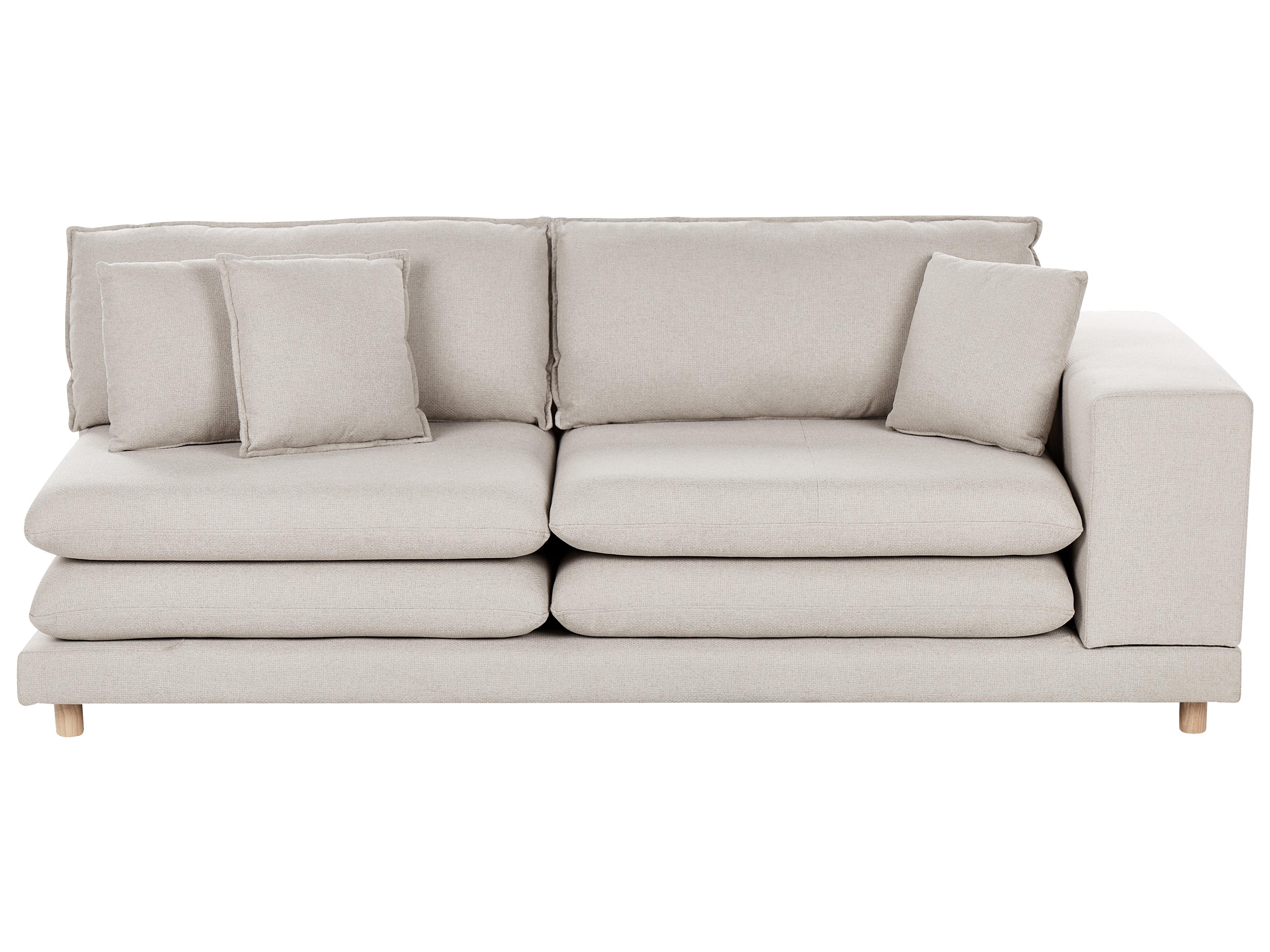 Bank 2-zits HEDEN Stof Beige met kussen
