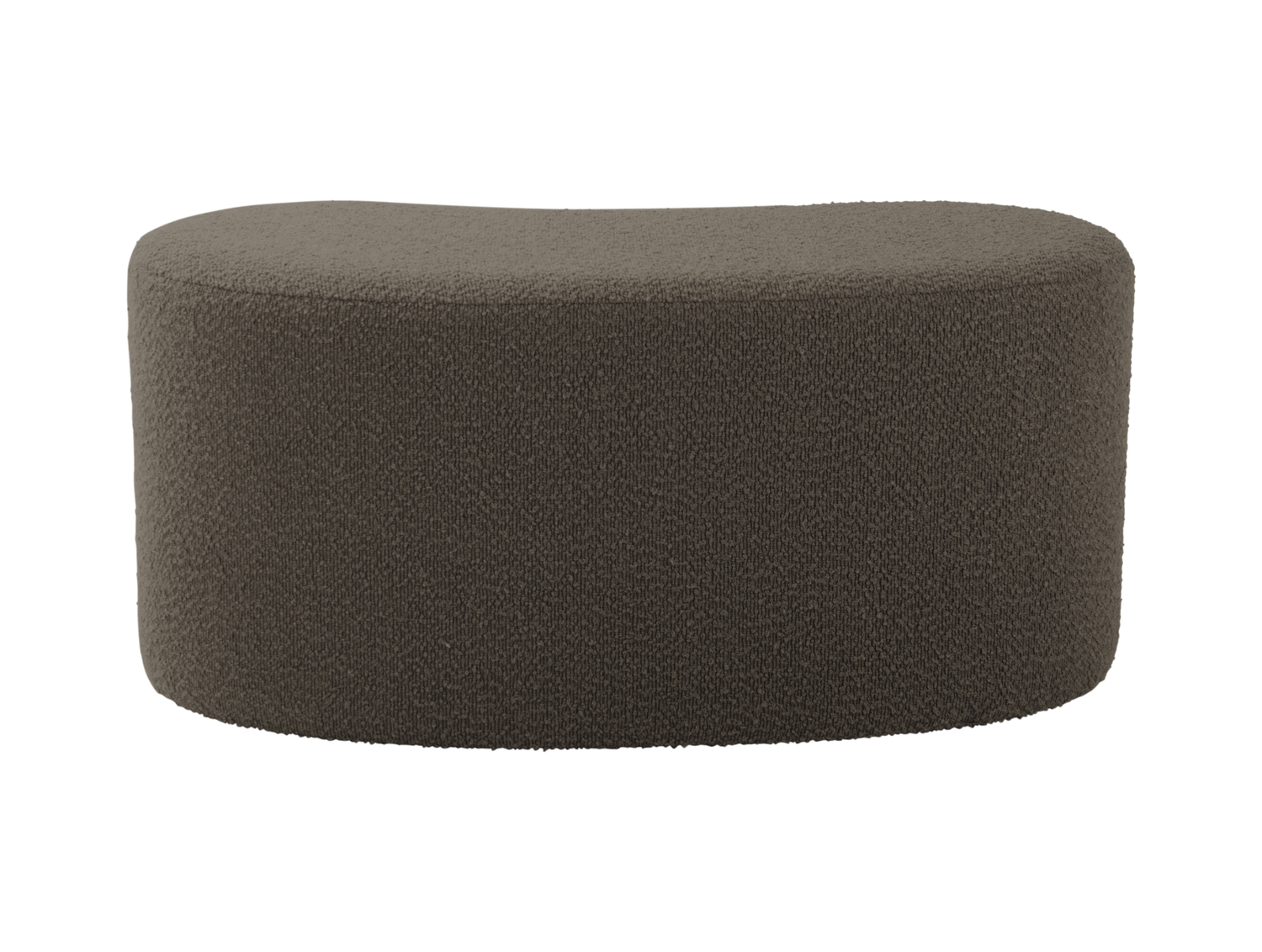 Pouf Ada wave bouclé taupe green