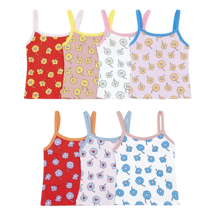 Stella McCartney Kids Semainier Débardeurs Coton Bio | Rose