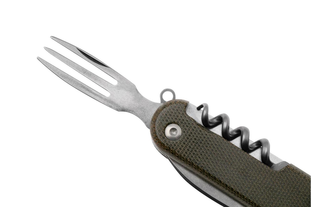 MKM Campo 7 CP07MAG-GC Magnacut Green Canvas Micarta, zakmes