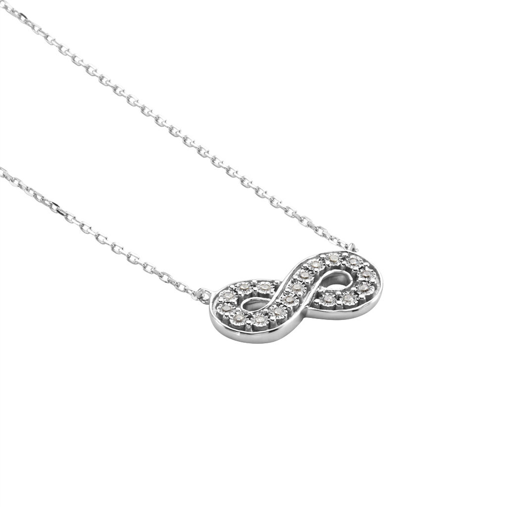 Collier Or Blanc Chlotildane Diamants