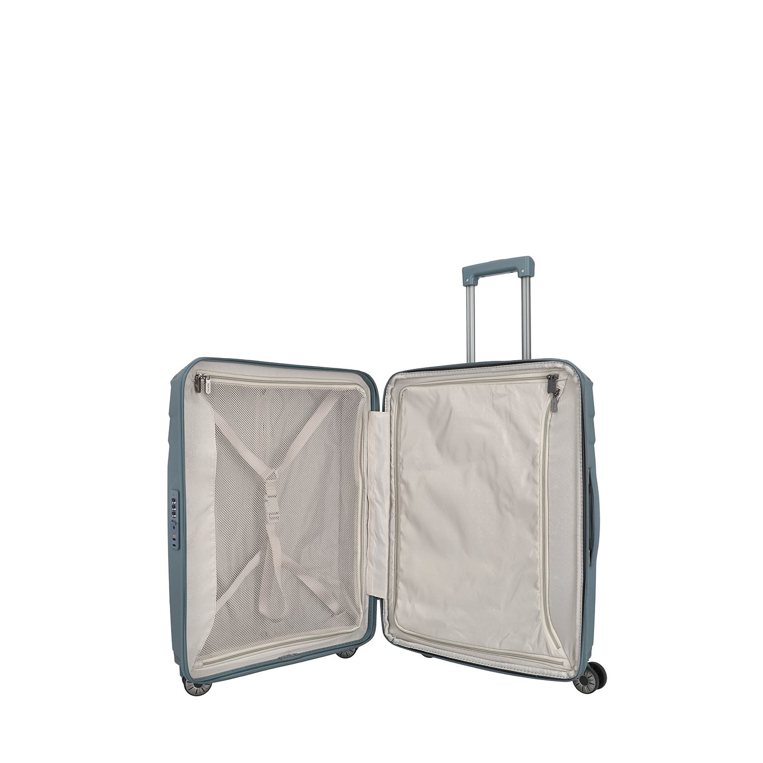 Travelite Elvaa 4 Wiel Trolley M Expandable bluegrey