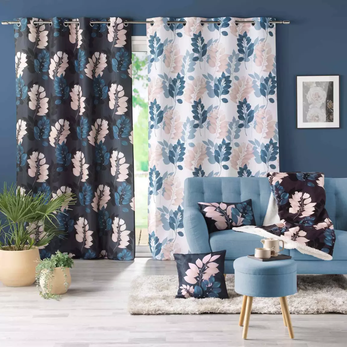 Rideau (140 x 260 cm) Belline Bleu