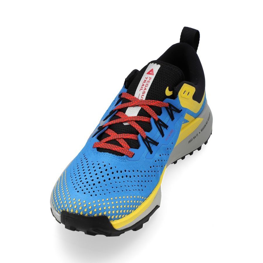Nike Chaussures de Running React Pegasus Trail 4 - Bleu/Argenté/Rouge Femme