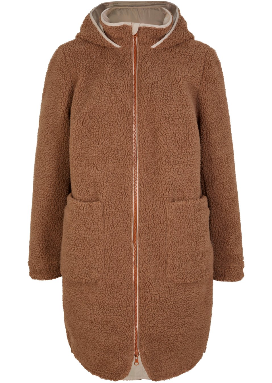 Parka réversible en maille peluche en polyester recyclé