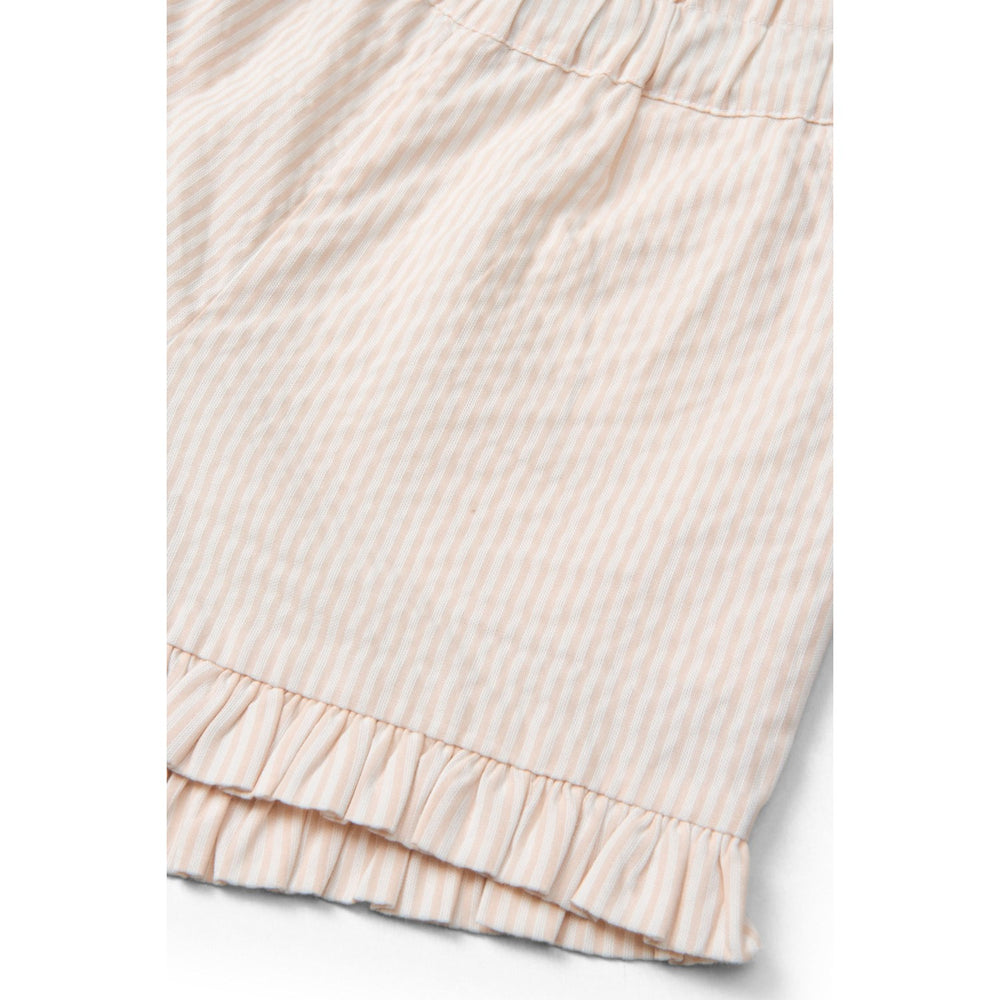 Køb COPENHAGEN COLORS Dusty Rose W Cream Stripe Seersucker Girly Shorts