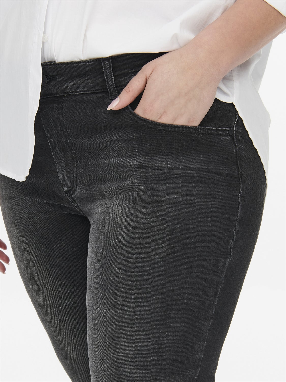 CARWILLY Mittlere Taille Skinny Fit Jeans Black