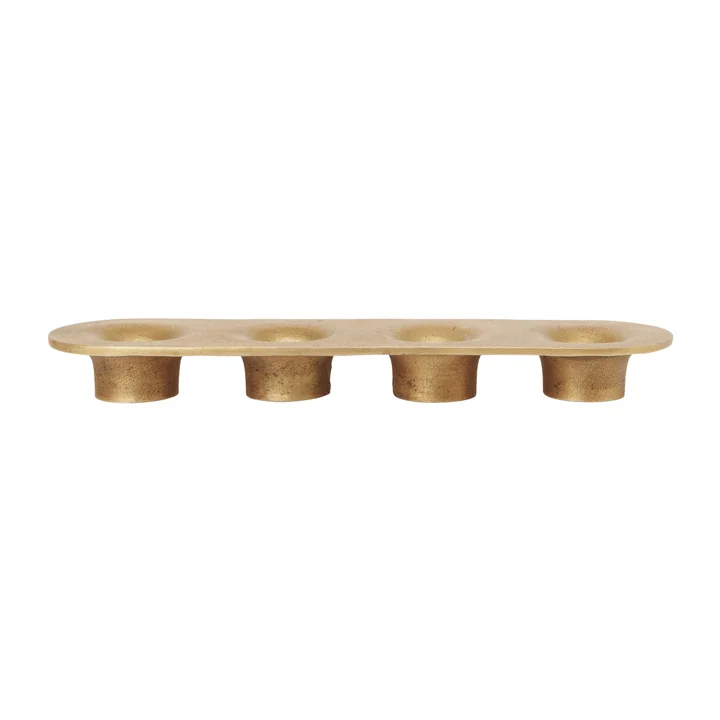 Ferm Living - Soothe 4 Kerzenhalter, Messing-Finish