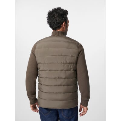 Herren-Stepp-Strickjacke, Oliv