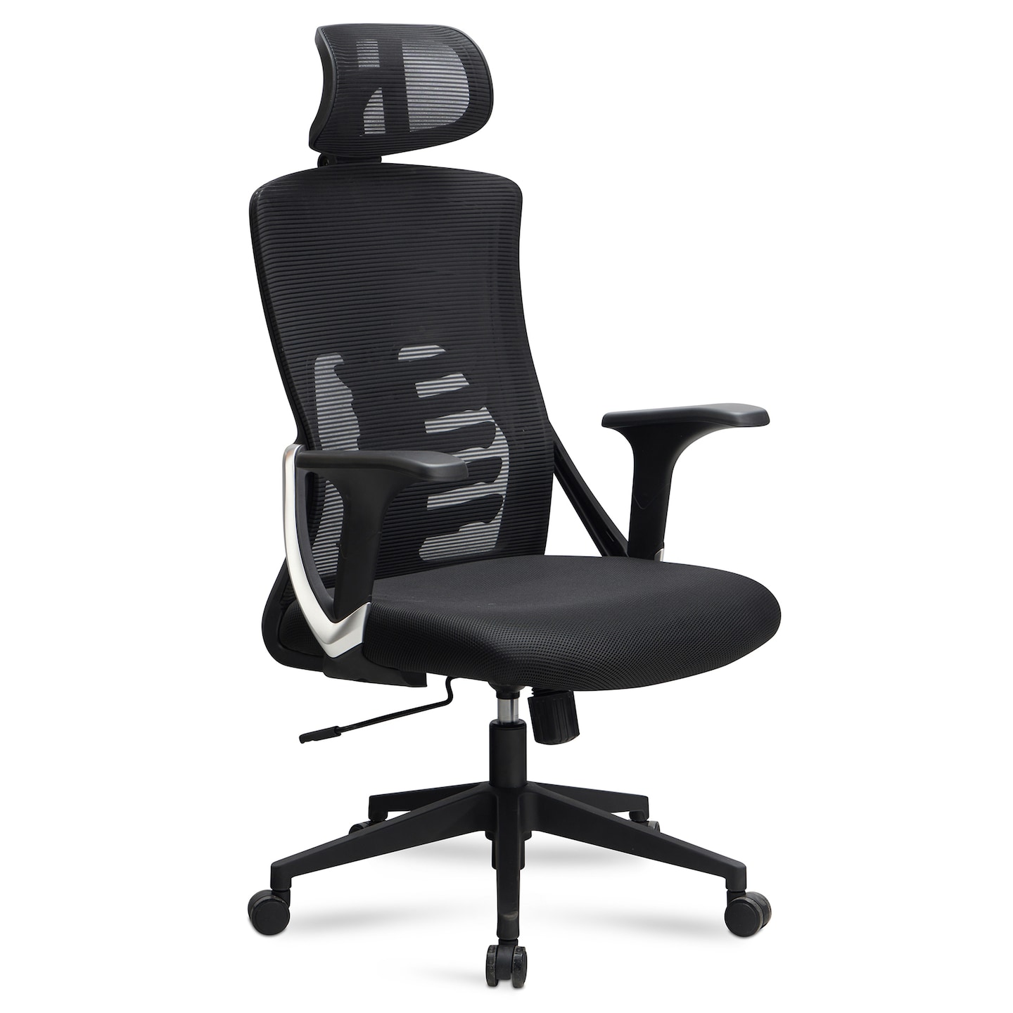 Bürostuhl 65x123x65 cm Stoff schwarz