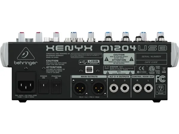 Behringer Q1204USB, 12 kanaler