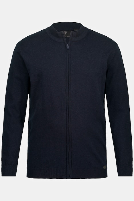 Strickjacke, Wollmix, Stehkragen, Zipper