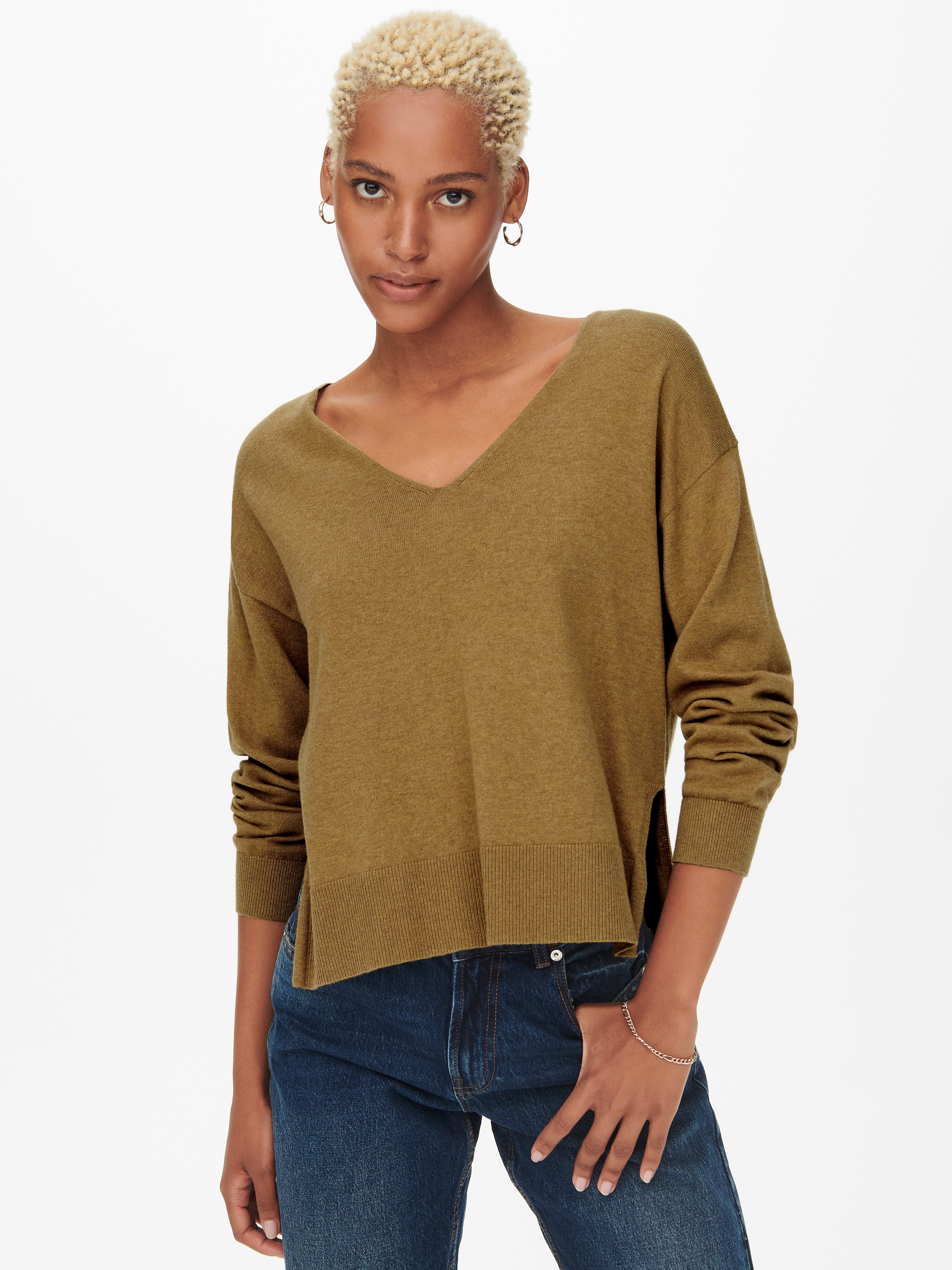 ONLRHIA Strickpullover Bistre