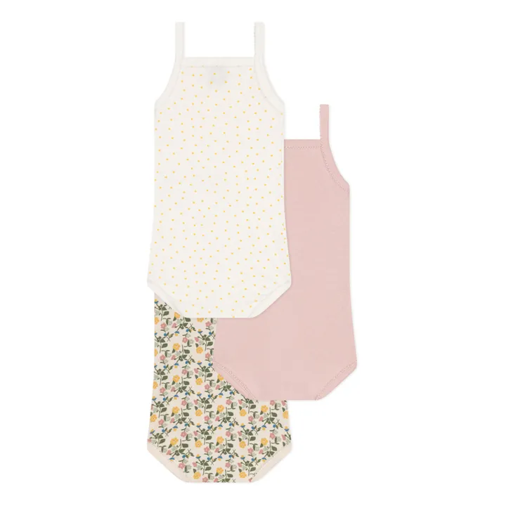 Petit Bateau Lot 3 Bodies Débardeur Minibloom | Ecru