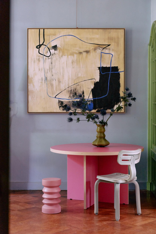 HKliving Dining Table eettafel Ø130 Cream