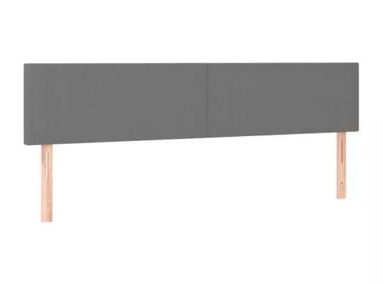 Tête de lit à LED Gris foncé 160x5x78/88 cm Tissu
