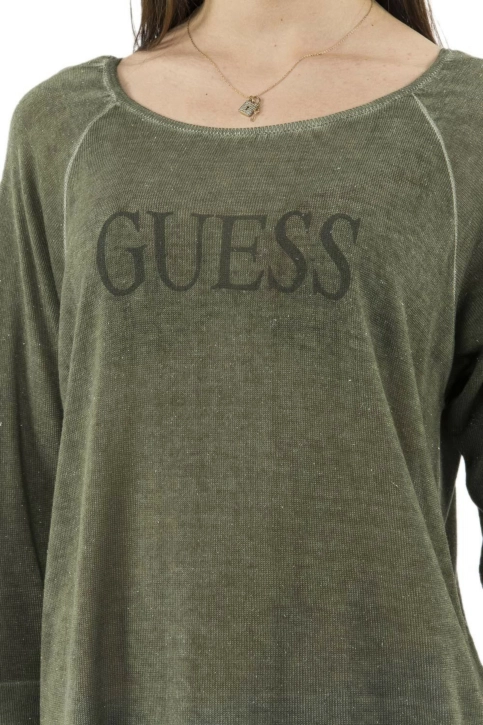 pull léger guess jeans w92r82 clohe vert