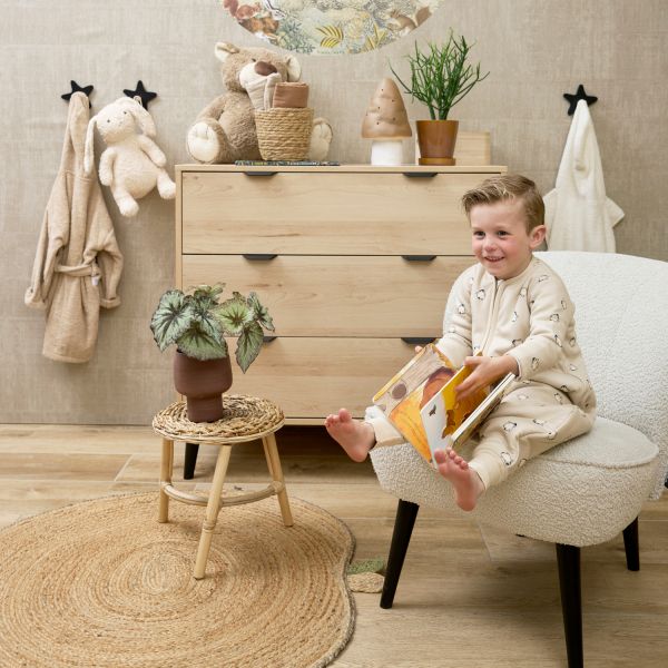 Meyco Baby Penguin baby winter slaapoverall jumper met vaste mouw - soft sand - 80cm