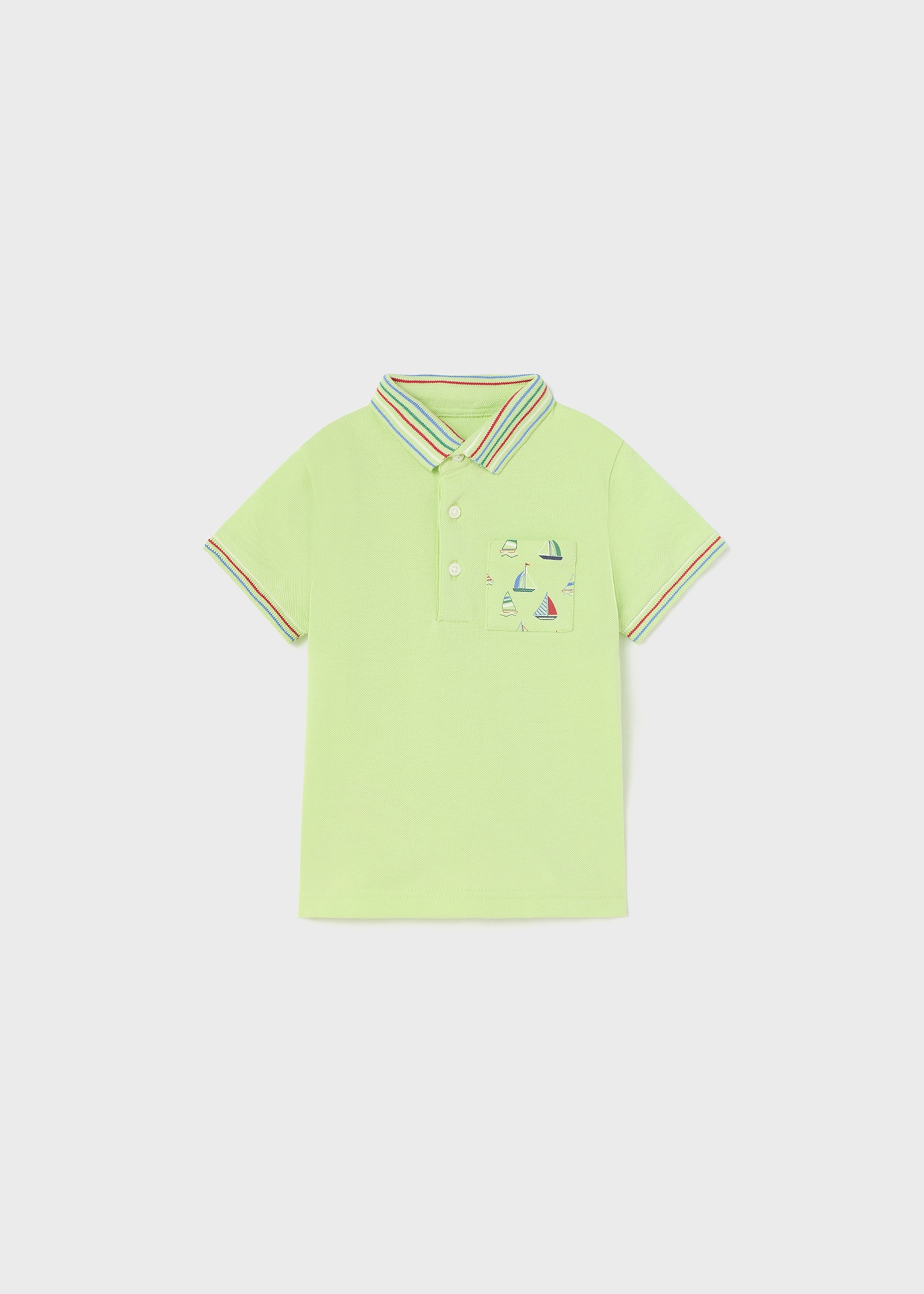 Camisa polo com estampa feita de algodão sustentável para bebês