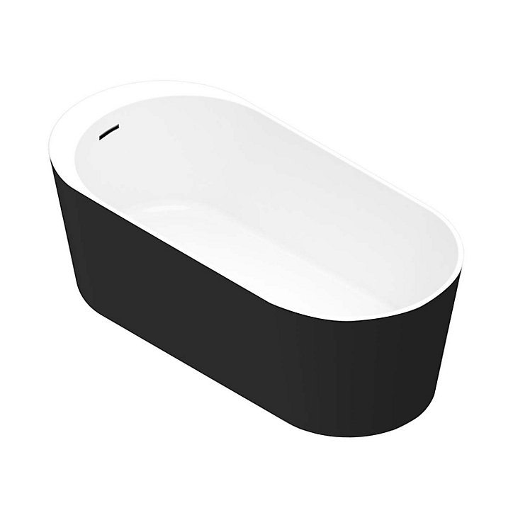 Baignoire îlot Huron L. 150 cm x l. 75 cm noir