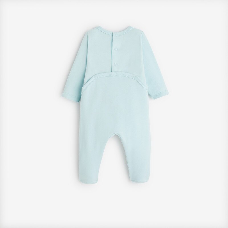 Pyjama motif chenille bébé mixte blanc bleuté naissance Catimini Blanc