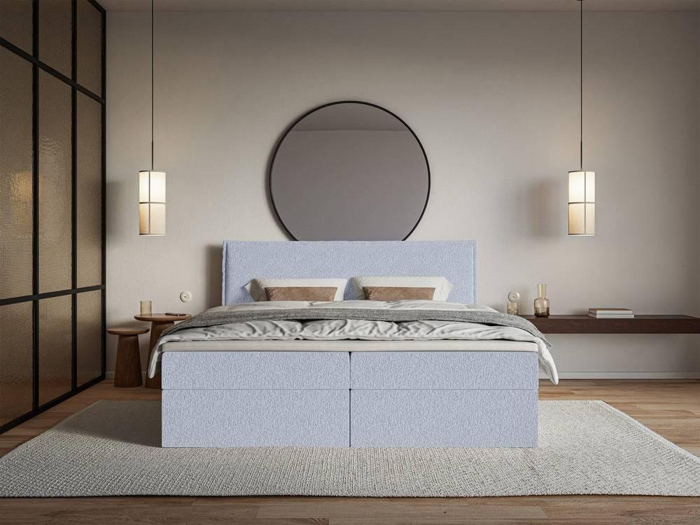 NADUVI Collection Boxspring Esmay chenille - opbergvak+topper 140x200