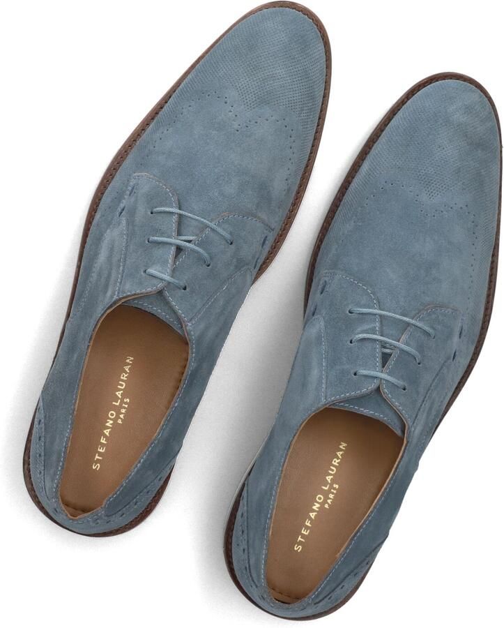 STEFANO LAURAN Nette Schoenen Heren Msh0010098 Maat: 44 Materiaal: Suède Kleur: Blauw