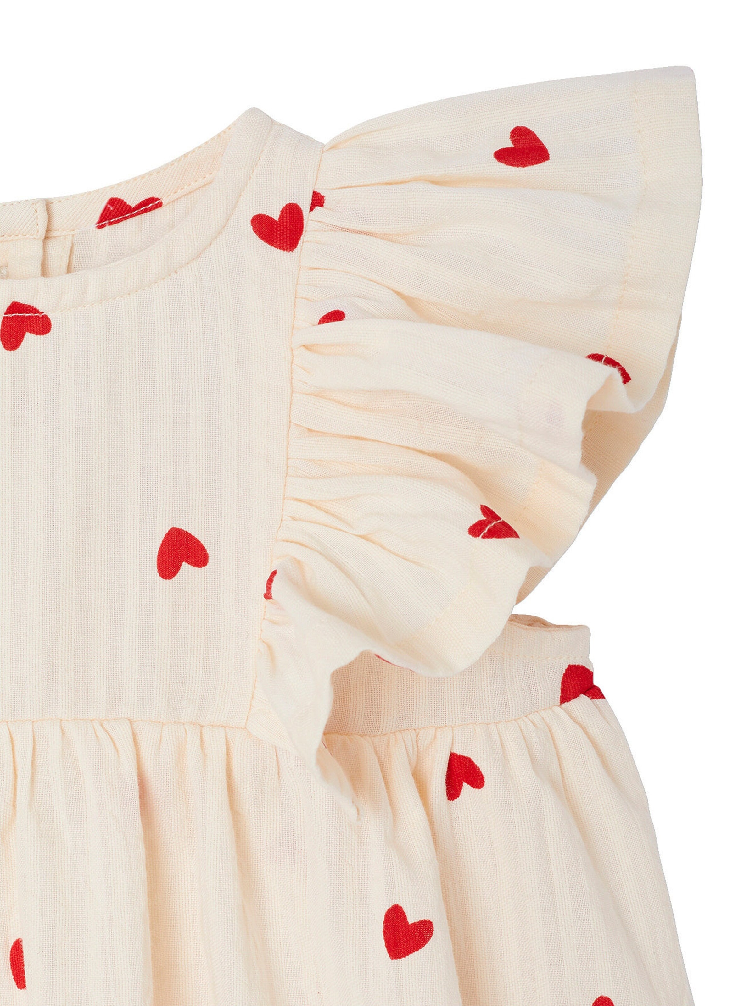 Vertbaudet Mädchen Baby Kleid aus Seersucker vanille