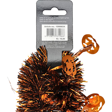 Halloween lametta guirlande 3 meter - flere varianter - assorteret
