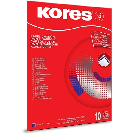 Kores Carbon Durchschreibepapier, DIN A4, blau, 10 Blatt