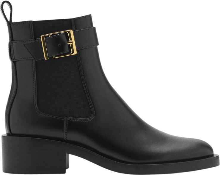 MANGO Ankle boots with elastic panel and Black