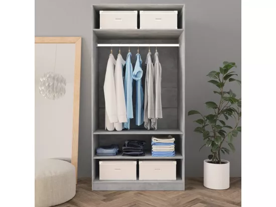 Garde-robe Gris cement 100 x 50x200
