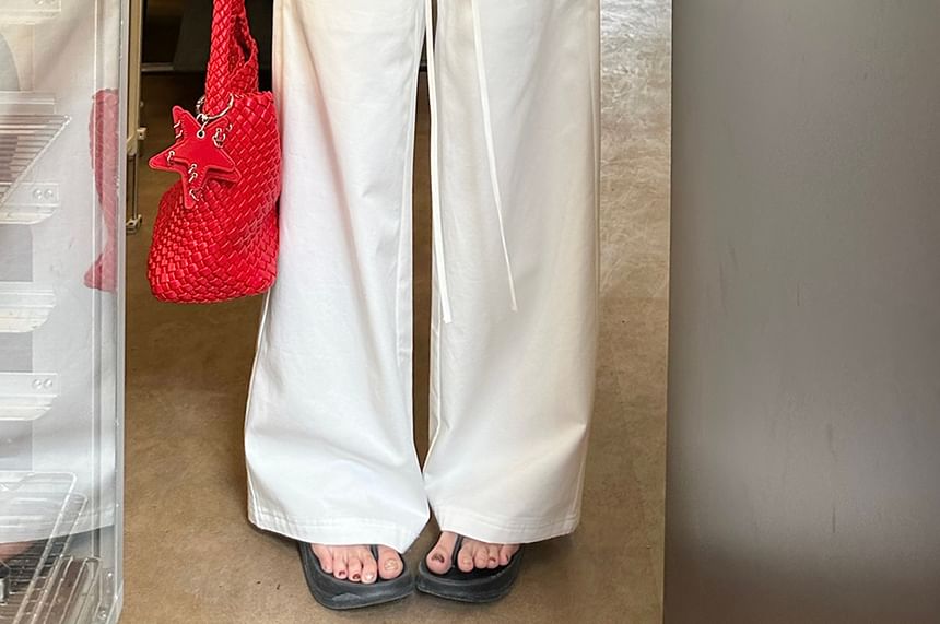 Closette - Hoge taille effen wijde broek
