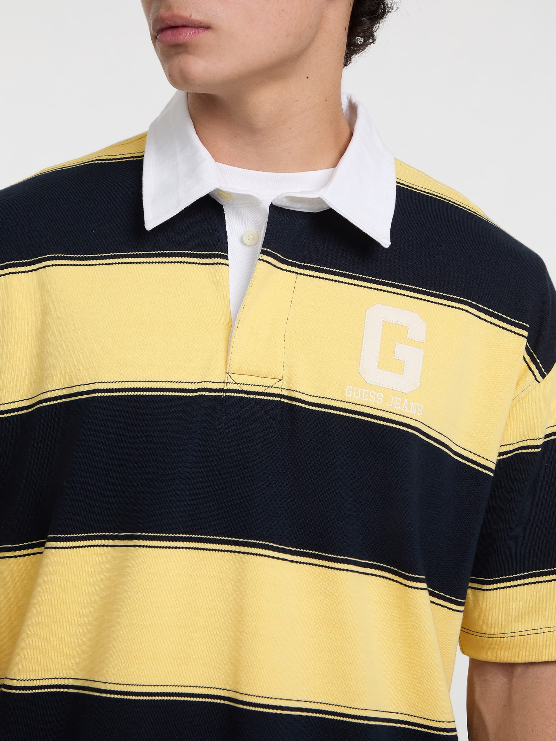 Polo de rugby listrado