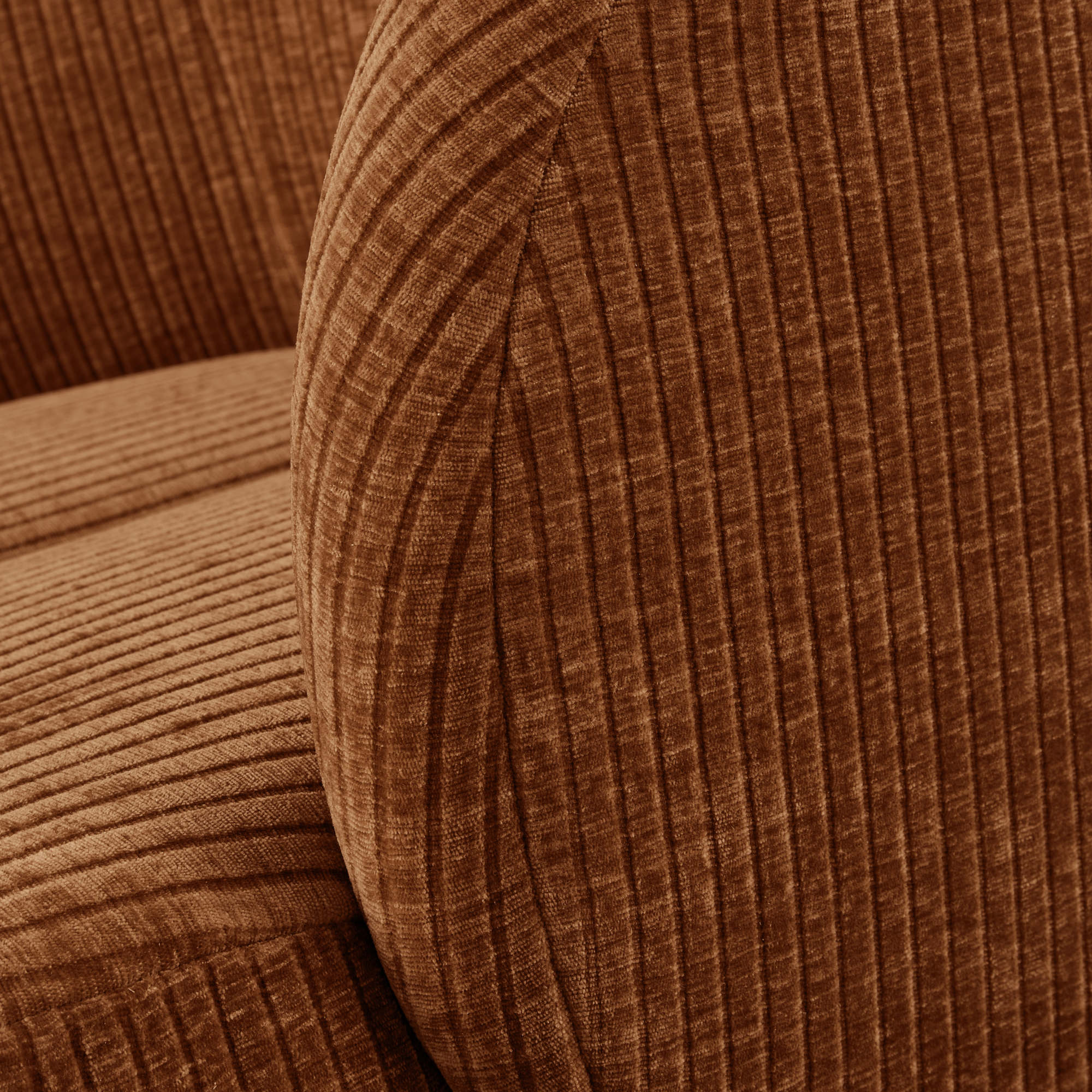 Draaifauteuil Mojo Mojo Draaifauteuil - Geweven Ribstof - Roestbruin